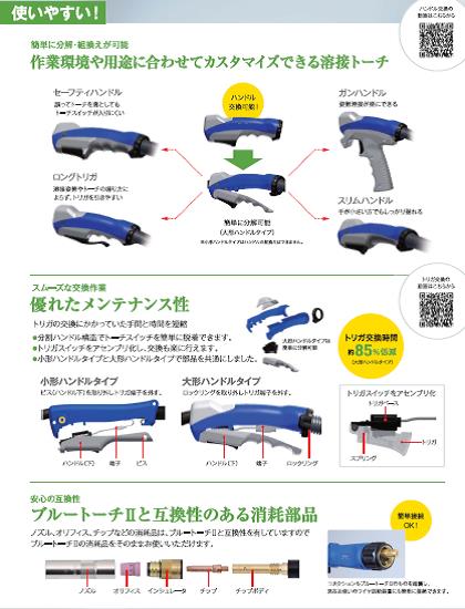 ダイヘン CO2/MAG溶接 ブルートーチ 大型ハンドル 350A 4.5m長 BT3510